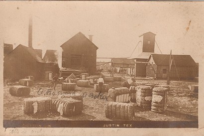 Justin, Texas Cotton Gin circa 1910