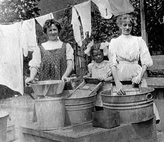 Laundry day, from the collection of the Forks Timber Museum, Washington