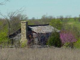 The log cabin museum. It is rumored to be the oldest structure in Denton County.